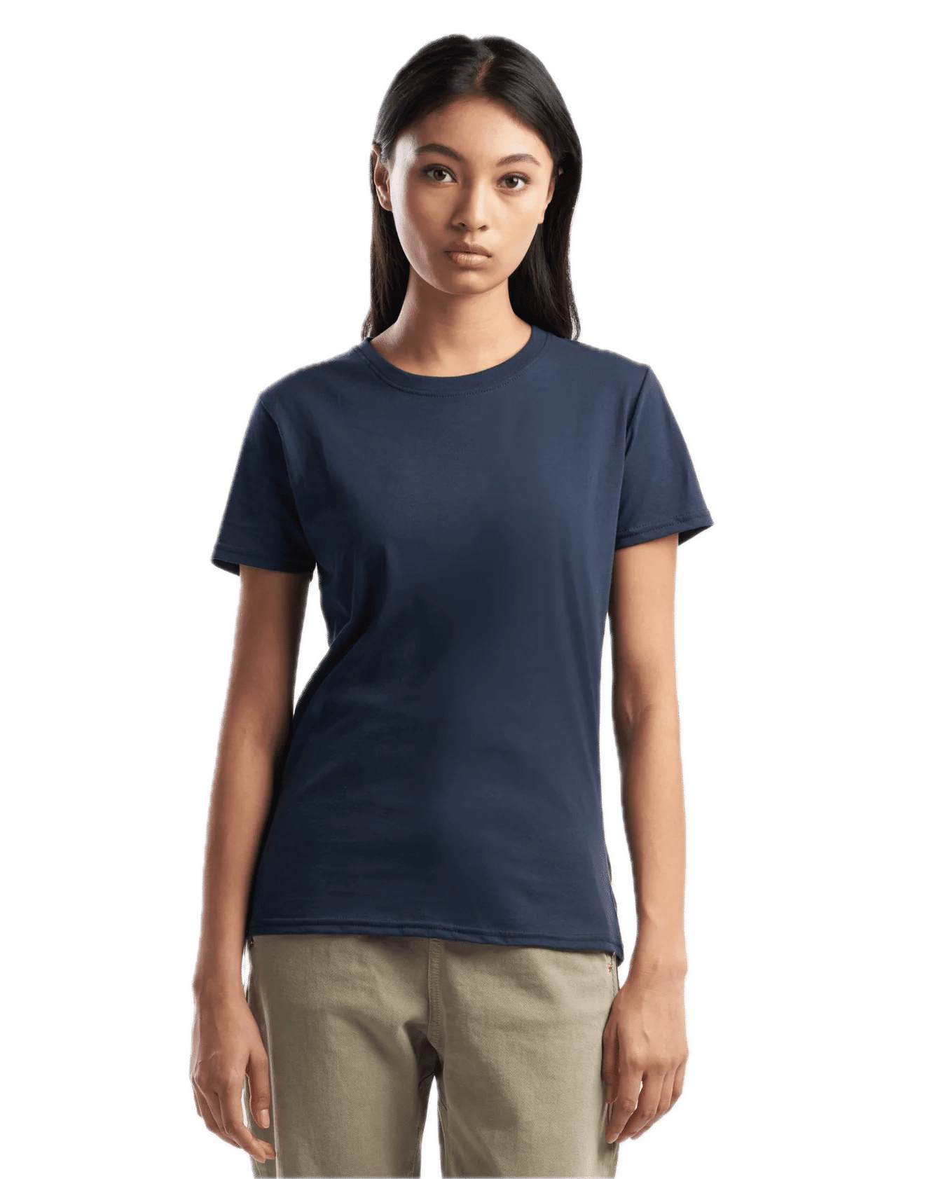 Jerico Ladies Essential Cotton T Shirt in Midnight Blue