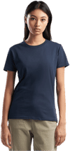 An image of a Custom Jerico Ladies Essential Cotton T Shirt in Midnight Blue!
