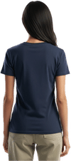 An image of a Custom Jerico Ladies Essential Cotton T Shirt in Midnight Blue!