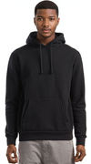 Am image of a Custom Jerico Organic Cotton Hooded Sweatshirt in Black!
