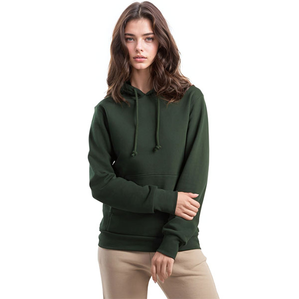 Jerico Organic Cotton Hooded Sweatshirt in Forest