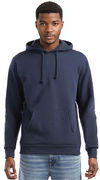Am image of a Custom Jerico Organic Cotton Hooded Sweatshirt in Navy!