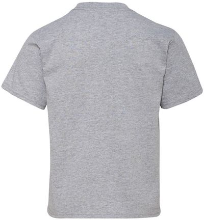 Am image of a Custom JERZEES DriPower Youth Fifty Fifty T Shirt in Athletic Heather!