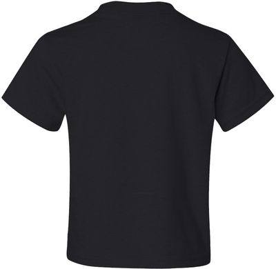 Am image of a Custom JERZEES DriPower Youth Fifty Fifty T Shirt in Black!