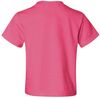 Am image of a Custom JERZEES DriPower Youth Fifty Fifty T Shirt in Neon Pink!