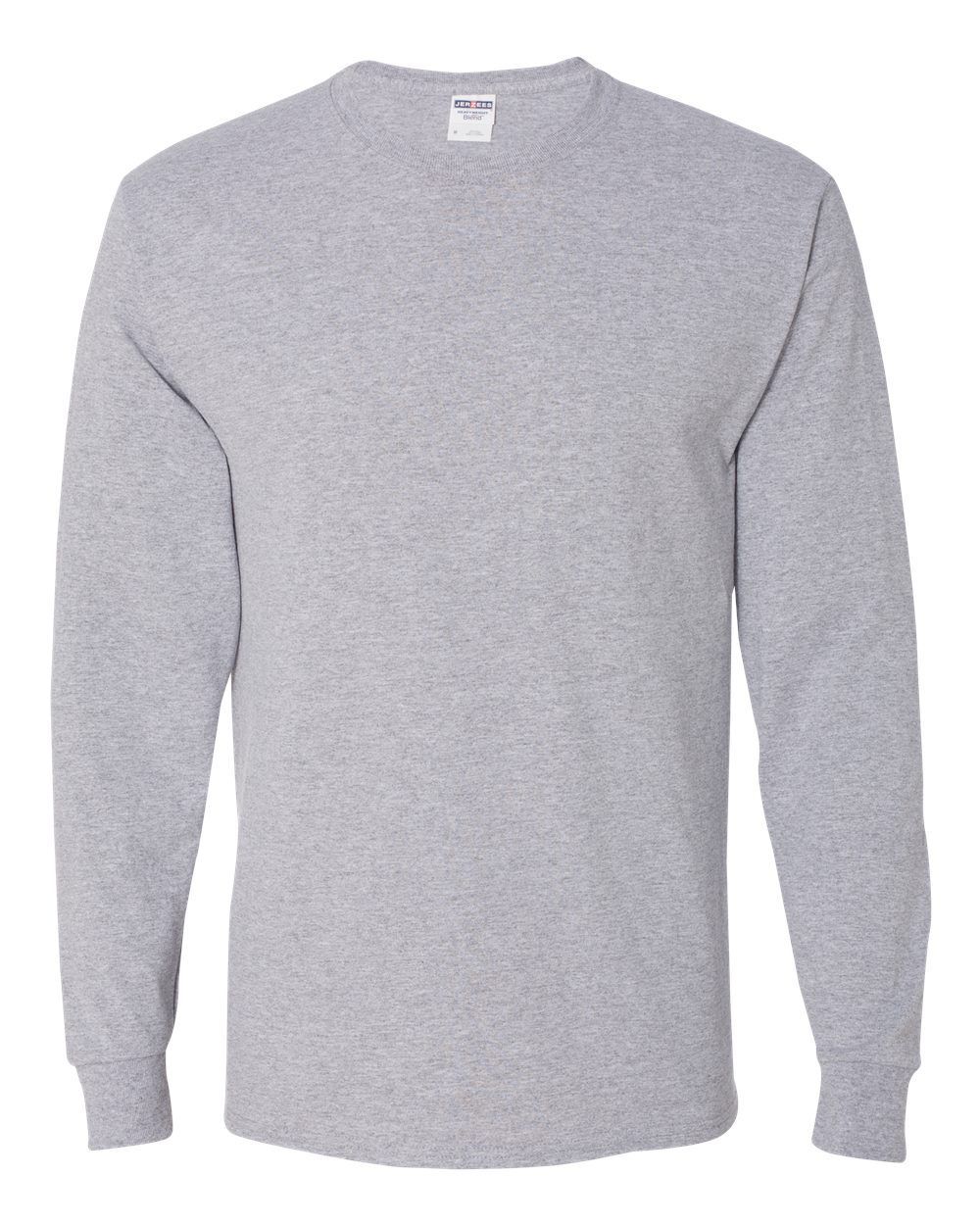 Jerzees DriPower Long Sleeve Fifty Fifty TShirt in Athletic Heather