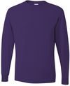 Am image of a Custom Jerzees DriPower Long Sleeve Fifty Fifty TShirt in Deep Purple!