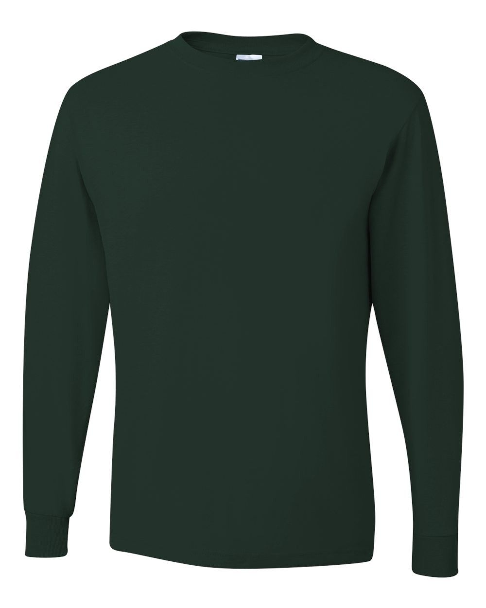 Jerzees DriPower Long Sleeve Fifty Fifty TShirt in Forest Green