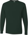 Am image of a Custom Jerzees DriPower Long Sleeve Fifty Fifty TShirt in Forest Green!