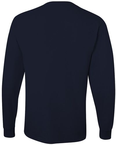 Am image of a Custom Jerzees DriPower Long Sleeve Fifty Fifty TShirt in J. Navy!