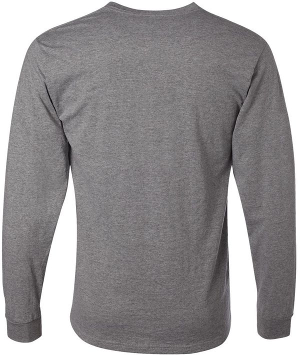 Am image of a Custom Jerzees DriPower Long Sleeve Fifty Fifty TShirt in Oxford Grey!