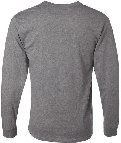 Am image of a Custom Jerzees DriPower Long Sleeve Fifty Fifty TShirt in Oxford Grey!
