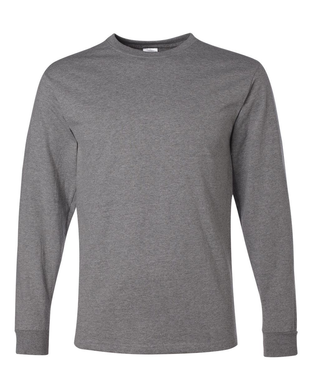 Jerzees DriPower Long Sleeve Fifty Fifty TShirt in Oxford Grey