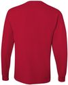 Am image of a Custom Jerzees DriPower Long Sleeve Fifty Fifty TShirt in True Red!