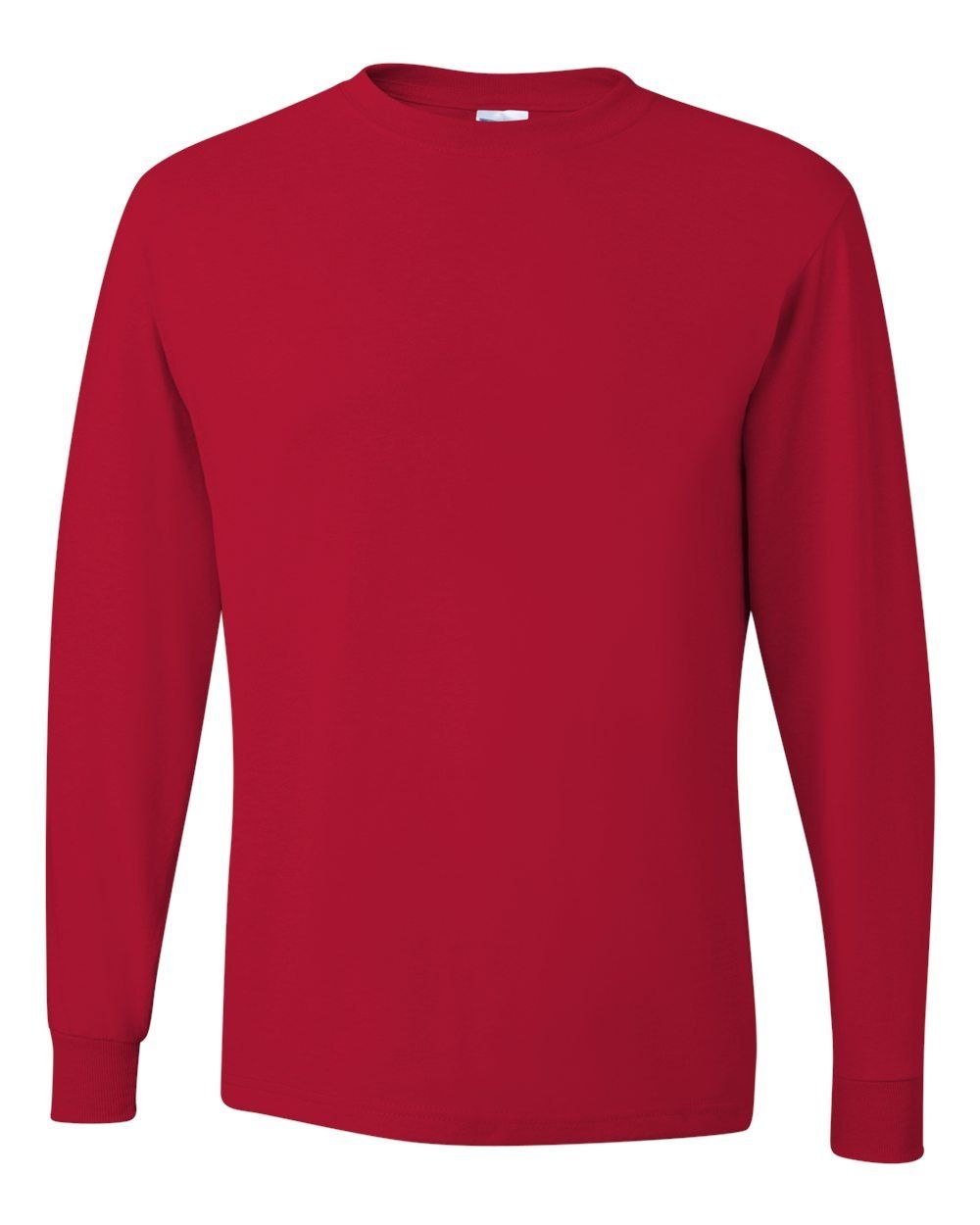 Jerzees DriPower Long Sleeve Fifty Fifty TShirt in True Red