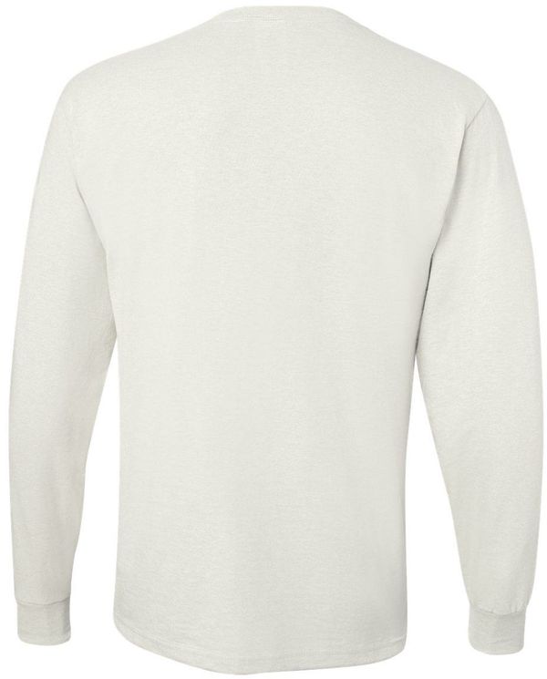 Am image of a Custom Jerzees DriPower Long Sleeve Fifty Fifty TShirt in White!
