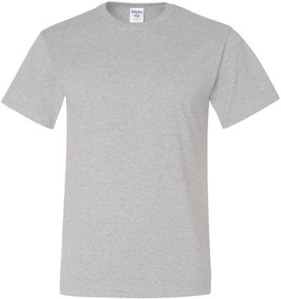 Am image of a Custom JERZEES DriPower 50 50 T Shirt in Ash!