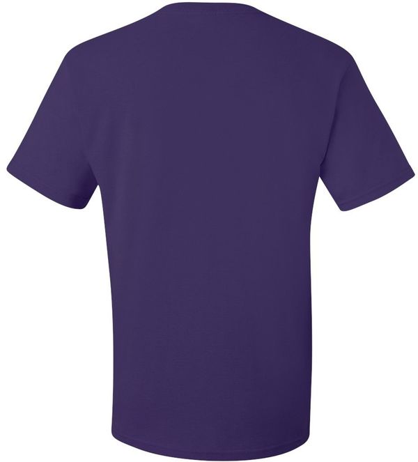 Am image of a Custom JERZEES DriPower 50 50 T Shirt in Deep Purple!