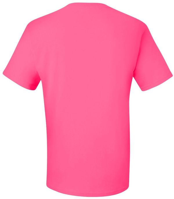 Am image of a Custom JERZEES DriPower 50 50 T Shirt in Neon Pink!