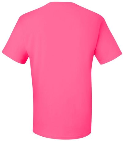 Am image of a Custom JERZEES DriPower 50 50 T Shirt in Neon Pink!