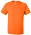 Am image of a Custom JERZEES DriPower 50 50 T Shirt in Safety Orange!