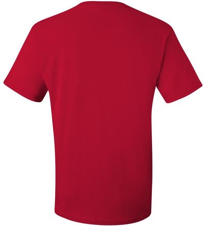 Am image of a Custom JERZEES DriPower 50 50 T Shirt in True Red!