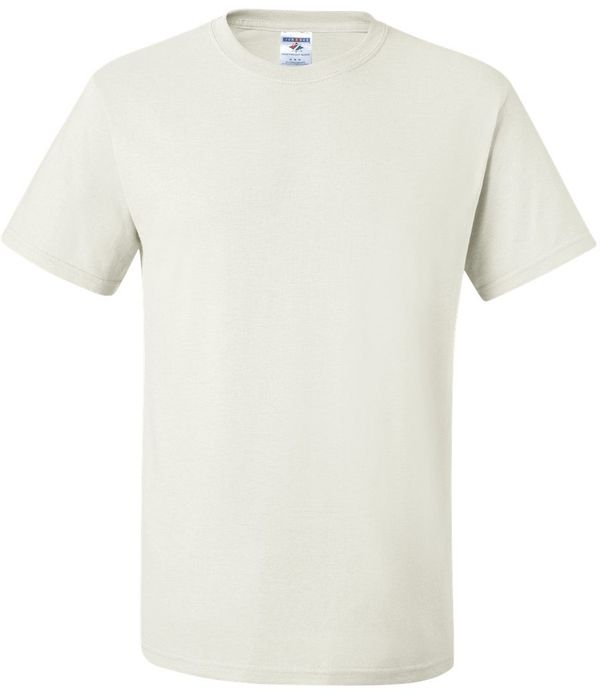 Am image of a Custom JERZEES DriPower 50 50 T Shirt in White!