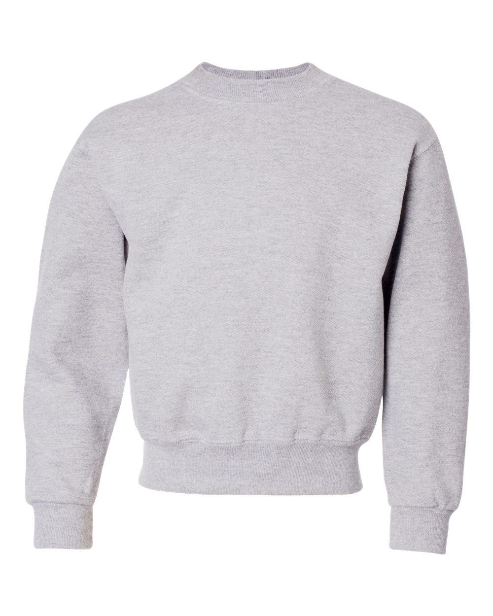 JERZEES NuBlend Youth Crewneck Sweatshirt in Ash
