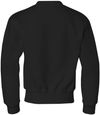 Am image of a Custom JERZEES NuBlend Youth Crewneck Sweatshirt in Black!