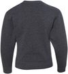 Am image of a Custom JERZEES NuBlend Youth Crewneck Sweatshirt in Black Heather!