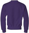Am image of a Custom JERZEES NuBlend Youth Crewneck Sweatshirt in Deep Purple!