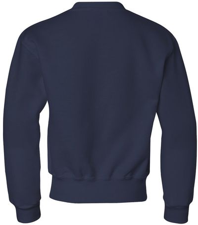 Am image of a Custom JERZEES NuBlend Youth Crewneck Sweatshirt in J. Navy!