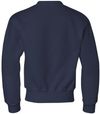 Am image of a Custom JERZEES NuBlend Youth Crewneck Sweatshirt in J. Navy!