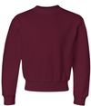 Am image of a Custom JERZEES NuBlend Youth Crewneck Sweatshirt in Maroon!
