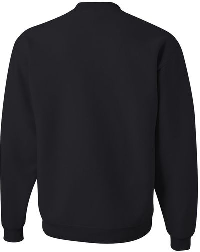 Am image of a Custom JERZEES NuBlend Crewneck Sweatshirt in Black!