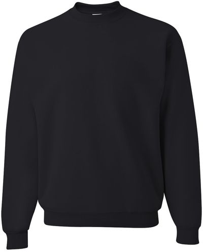 Am image of a Custom JERZEES NuBlend Crewneck Sweatshirt in Black!