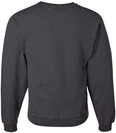 Am image of a Custom JERZEES NuBlend Crewneck Sweatshirt in Black Heather!