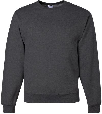 Am image of a Custom JERZEES NuBlend Crewneck Sweatshirt in Black Heather!