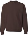 Am image of a Custom JERZEES NuBlend Crewneck Sweatshirt in Chocolate!