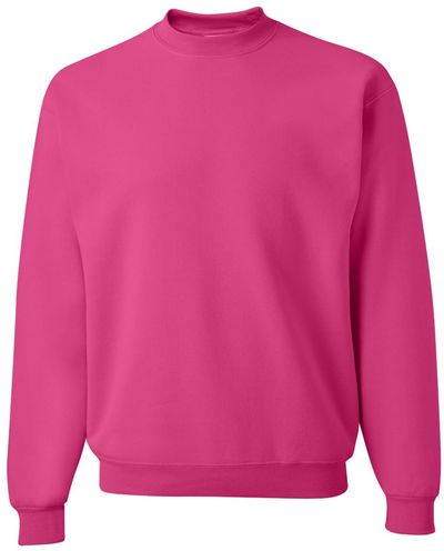 Am image of a Custom JERZEES NuBlend Crewneck Sweatshirt in Cyber Pink!