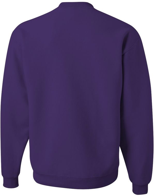 Am image of a Custom JERZEES NuBlend Crewneck Sweatshirt in Deep Purple!