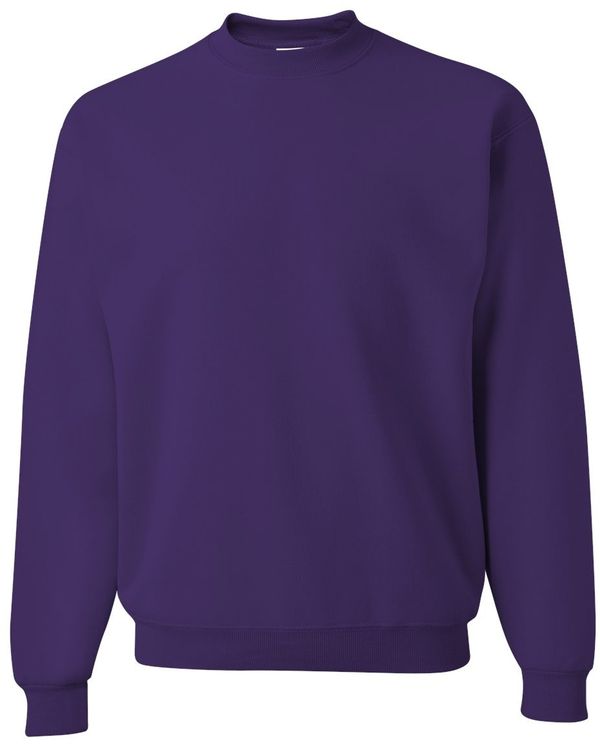 Am image of a Custom JERZEES NuBlend Crewneck Sweatshirt in Deep Purple!