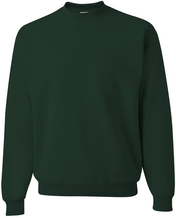 Am image of a Custom JERZEES NuBlend Crewneck Sweatshirt in Forest Green!