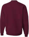 Am image of a Custom JERZEES NuBlend Crewneck Sweatshirt in Maroon!