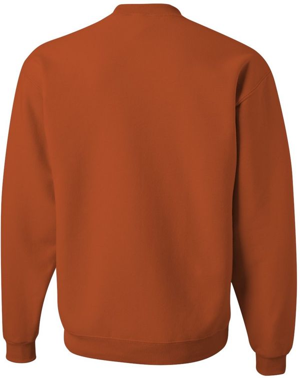 Am image of a Custom JERZEES NuBlend Crewneck Sweatshirt in Texas Orange!
