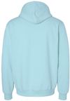 Am image of a Custom Jerzees Premium Eco Blend Ringspun Hooded Sweatshirt in Cloud Heather!