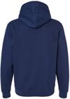 An image of a Custom Jerzees Premium Eco Blend Ringspun Hooded Sweatshirt in J. Navy!