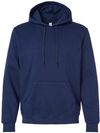 An image of a Custom Jerzees Premium Eco Blend Ringspun Hooded Sweatshirt in J. Navy!
