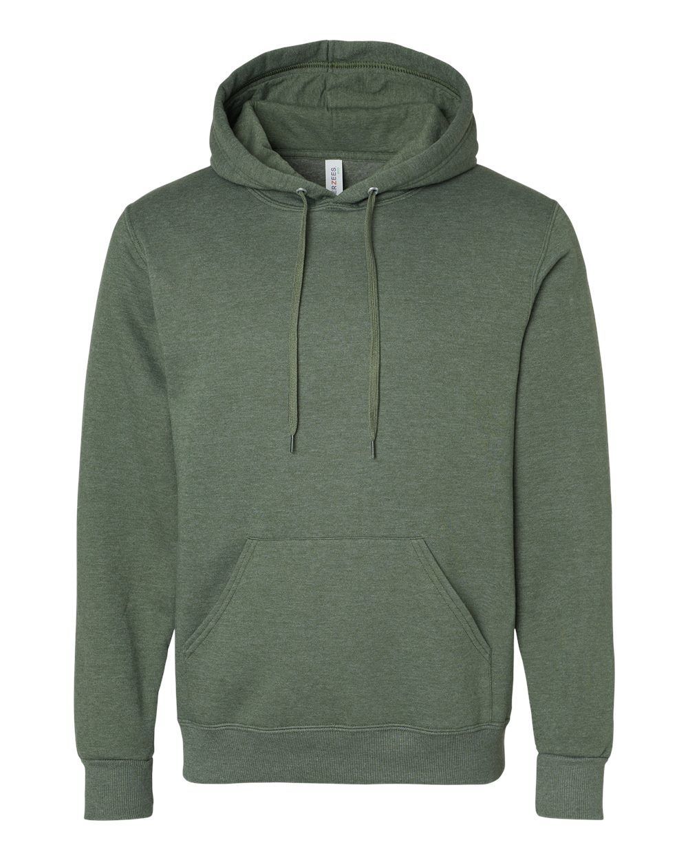 Jerzees Premium Eco Blend Ringspun Hooded Sweatshirt in Military Green Heather