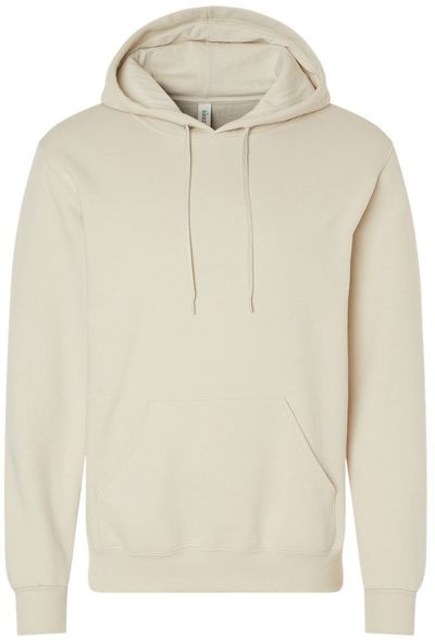 Am image of a Custom Jerzees Premium Eco Blend Ringspun Hooded Sweatshirt in Putty!
